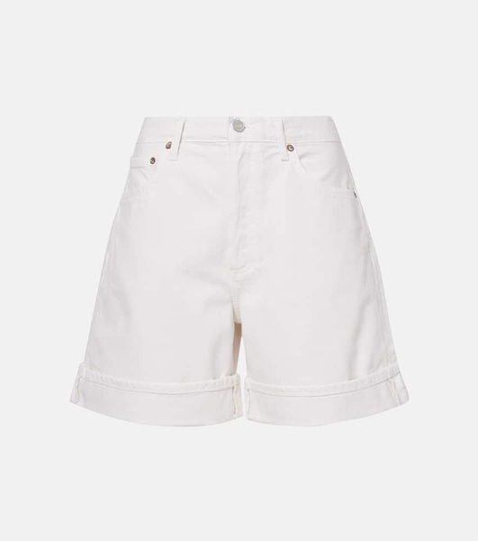 High-rise denim shorts