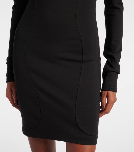 Embellished cutout ponte jersey minidress