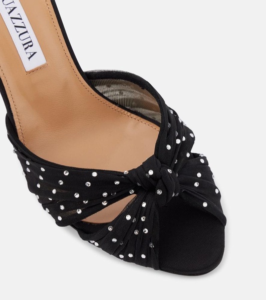 Slow Kisses embellished chiffon mules
