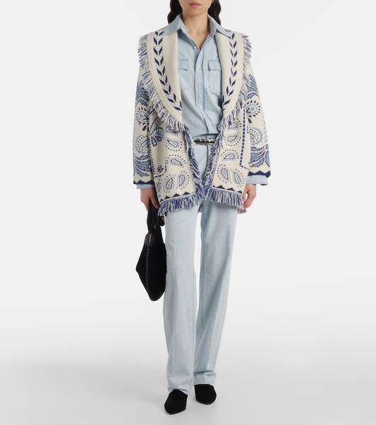 Wild Wonder Foulard wool and cotton cardigan