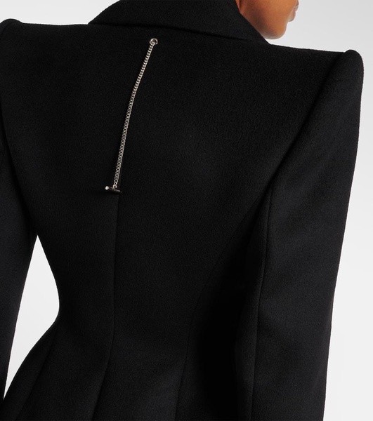 Double-breasted wool and cashmere blazer