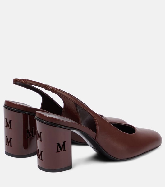Damiersli leather slingback pumps