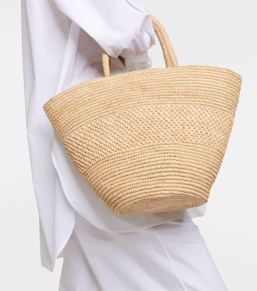 Emilie Small raffia basket bag