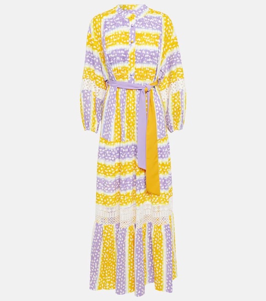 Embroidered cotton maxi dress