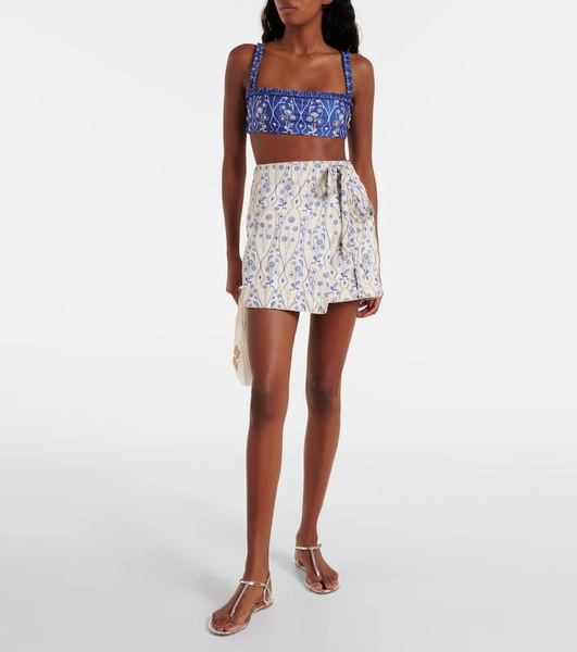 Luna floral wrap skirt