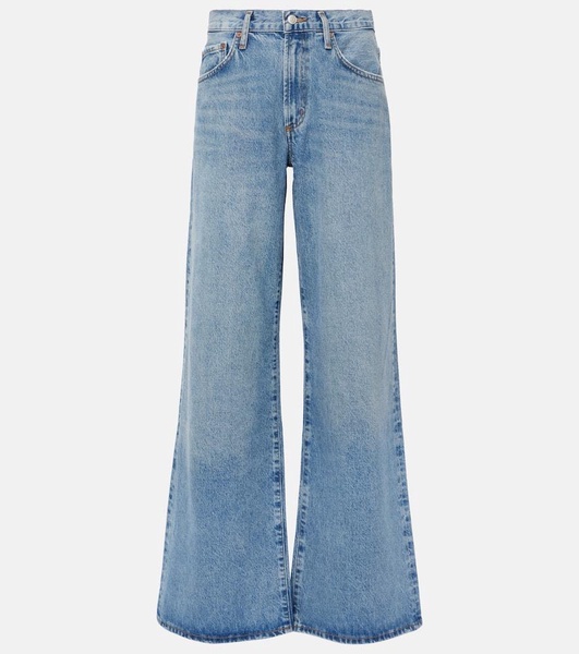 Clara low-rise wide-leg jeans