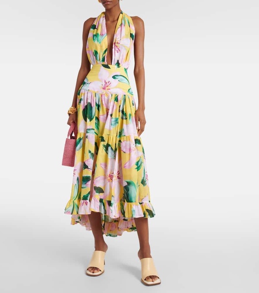 Marie Rose floral cotton midi dress