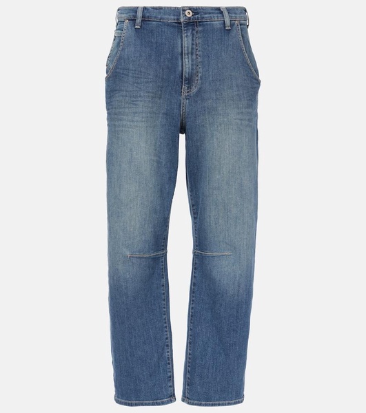 Amsterdam mid-rise barrel-leg jeans