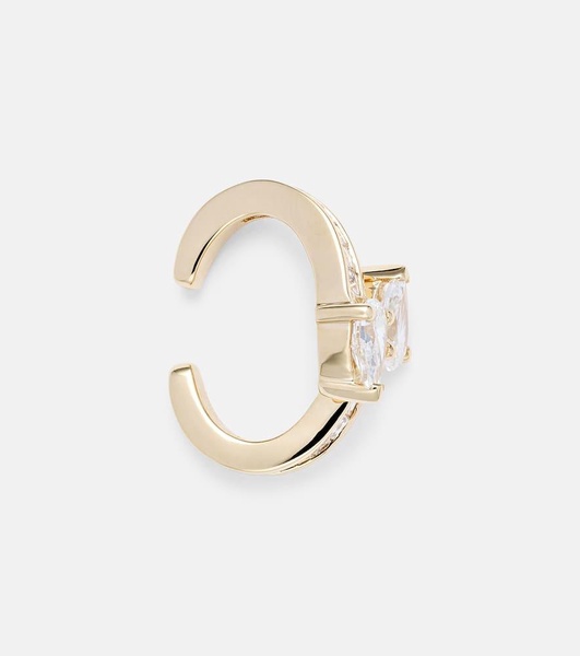 Saturn 18kt gold ear cuff with diamonds