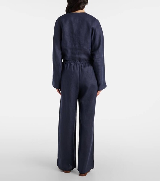 Austin linen wide-leg pants