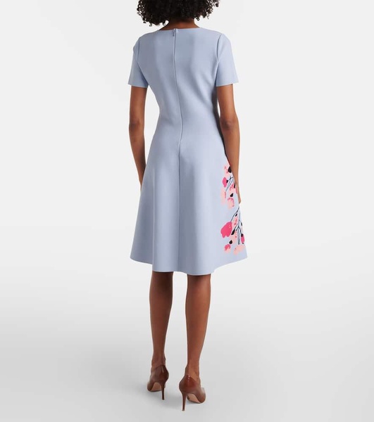 Floral jacquard midi dress