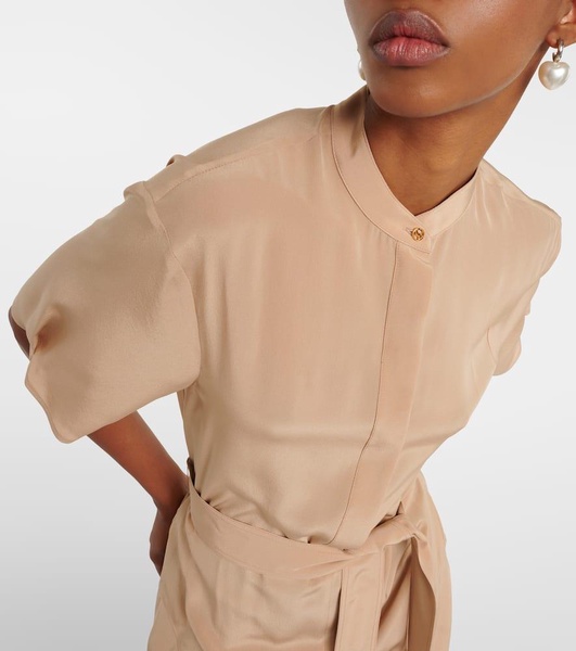 Silk crêpe de chine shirt dress