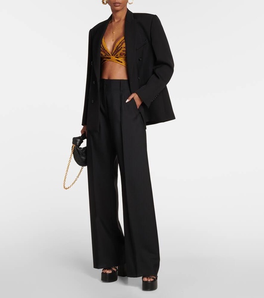 Davion jacquard knit crop top