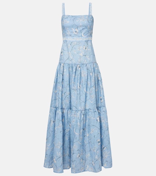 Lima Lymanopoda appliqué cotton maxi dress