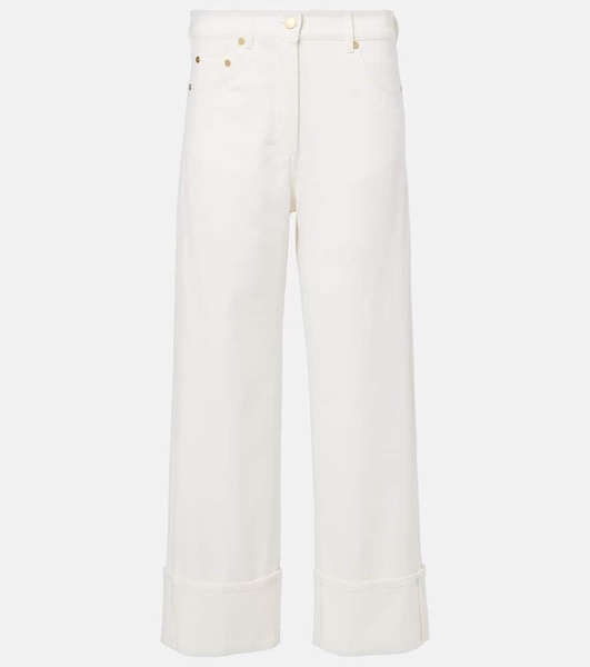 Cervia cropped mid-rise wide-leg jeans