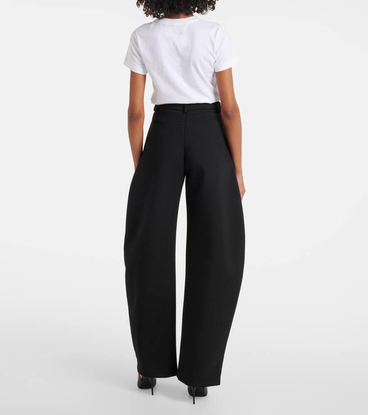 Wool wide-leg pants