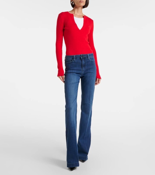 Tropea mid-rise flared jeans
