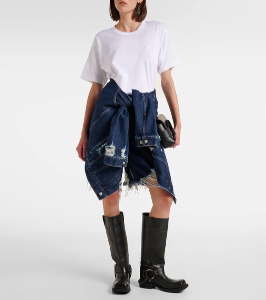 Face cotton jersey T-shirt