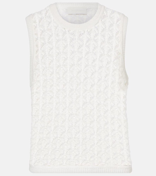 Wylie Crop crochet cotton tank top