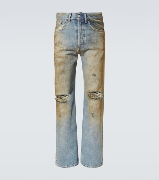 2021M distressed wide-leg jeans