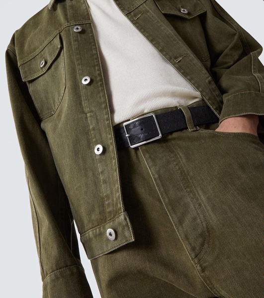 Piccolo Intrecciato leather belt