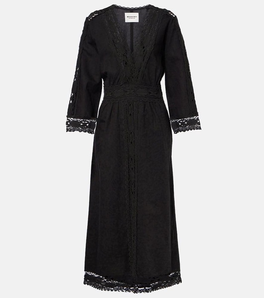 Veona linen and cotton midi dress