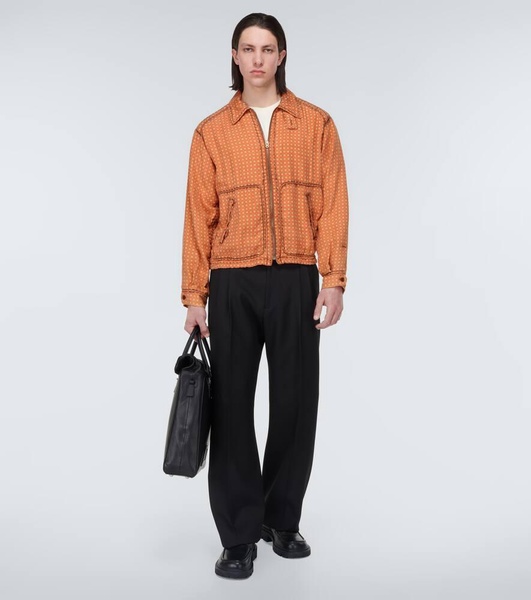 Silk bomber jacket
