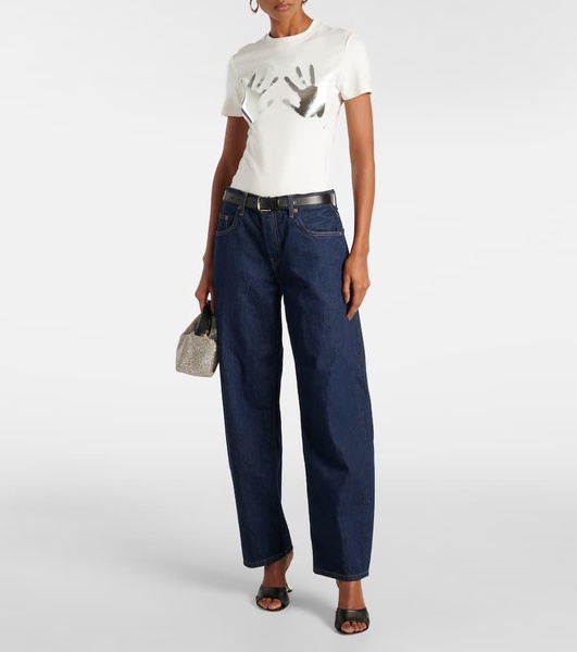 Patch-appliqué jersey T-shirt