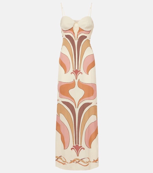 Printed bustier dress