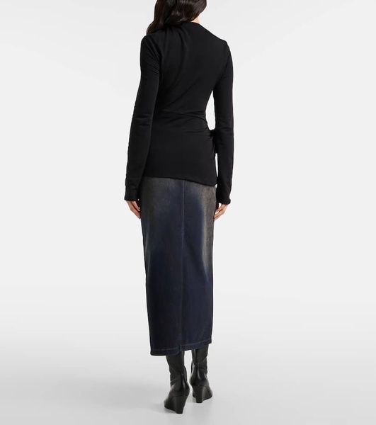 Cutout jersey top