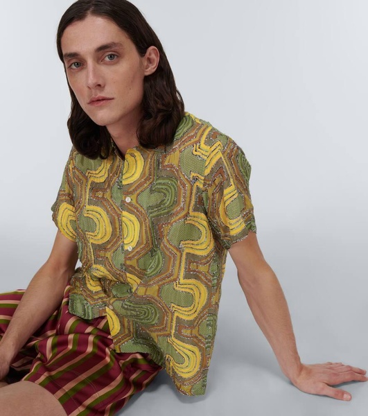 Disco Tinsel embroidered shirt