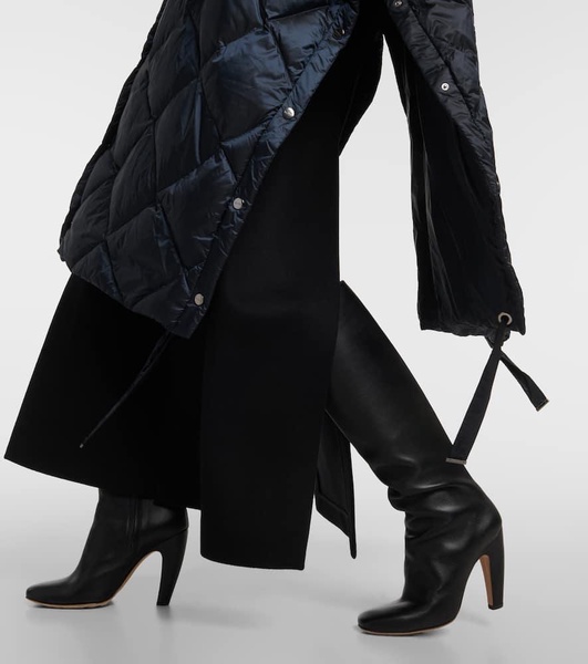 Treca quilted canvas down cape