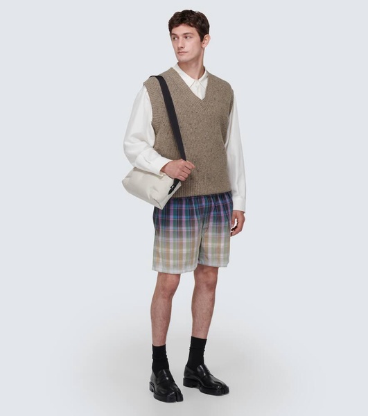 Checked cotton shorts