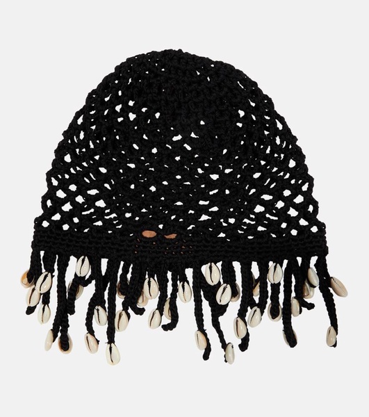 Mother Nature embellished crochet hat