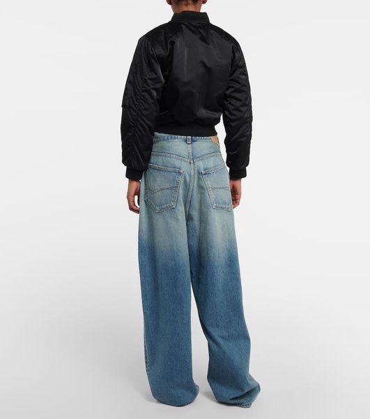 Shrunk cropped bomber jacket