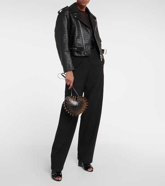 Le Coeur studded leather shoulder bag