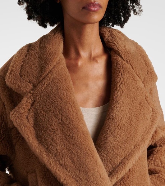 Gardone camel hair and silk teddy coat