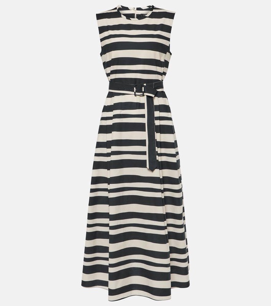 Esmeralda striped cotton midi dress