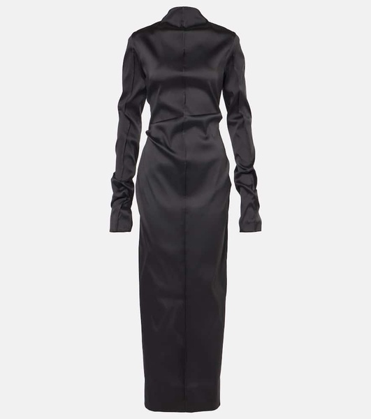 Draped twill gown