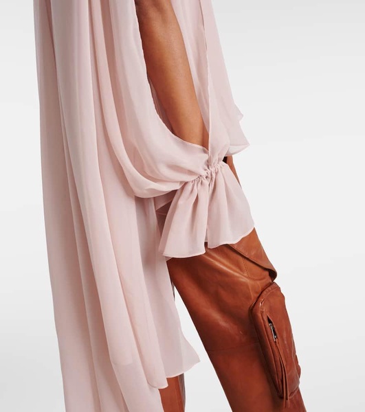 Asymmetric georgette blouse