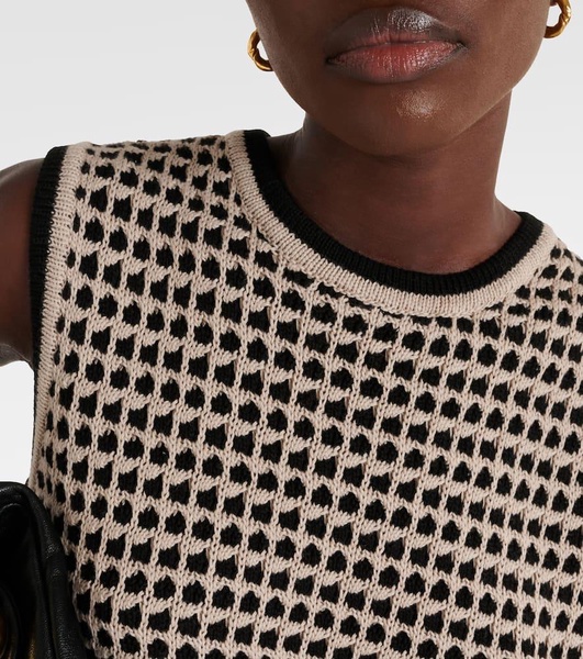 Fleres patterned cotton sweater vest