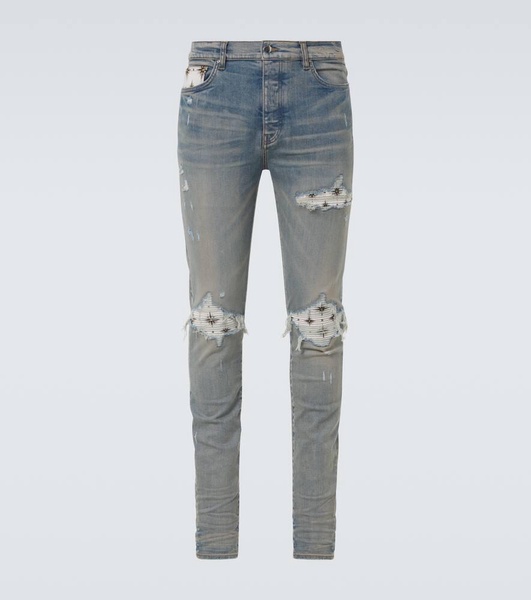 Micro Starburst distressed skinny jeans