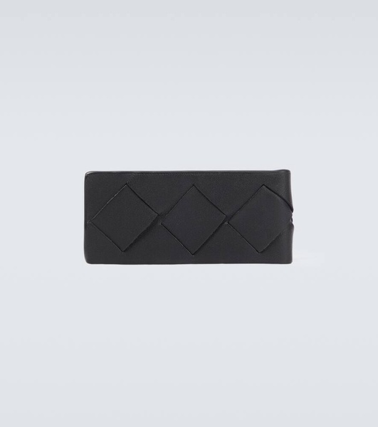 Intrecciato leather wallet