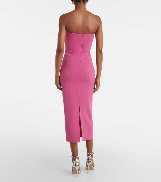 Strapless midi dress