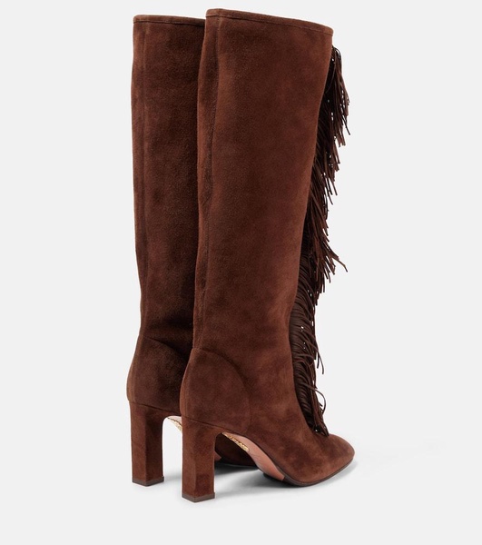 Gytane 85 fringed suede knee-high boots
