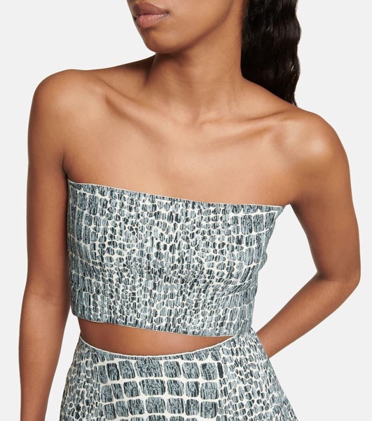 Croc-effect bandeau top