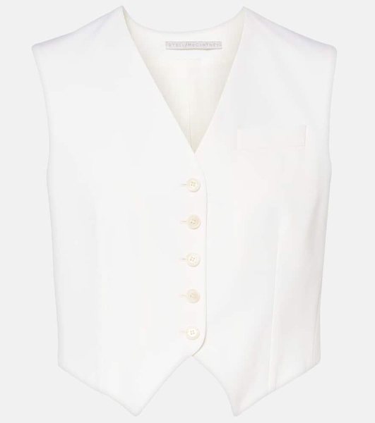Cropped wool vest