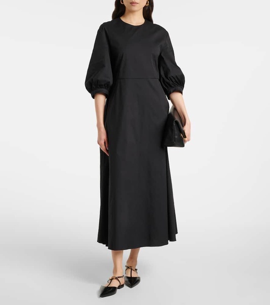 Clea cotton-blend poplin midi dress