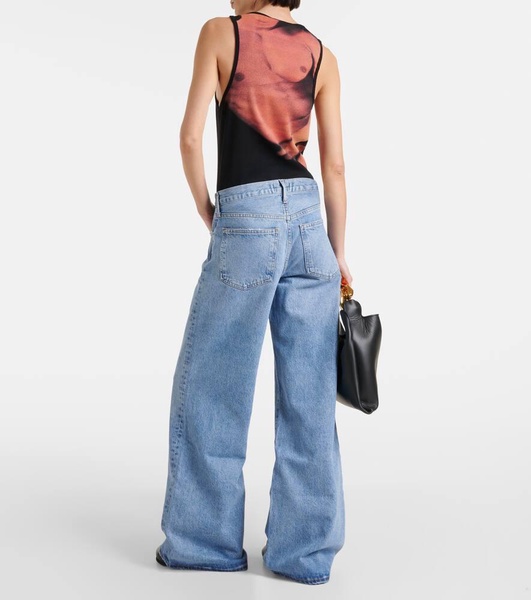 Clara low-rise wide-leg jeans