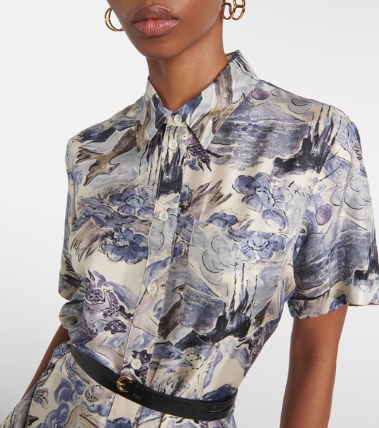 Kiera silk shirt dress